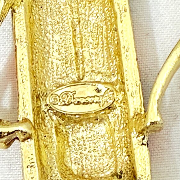 Vintage Danecraft Plaid Golf Club Bag w/Clubs Brooch - Picture 5 of 5